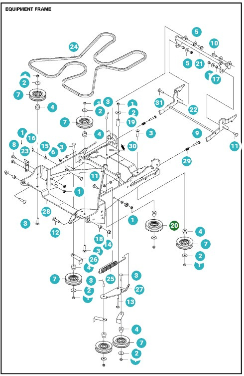 Ensemble de poulie avec roulement Spa D