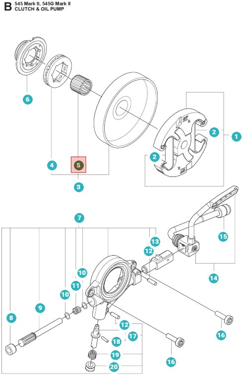 Roulement À Aiguilles 345, 350, 545 Mark II, 550XP Mark II, 560XP Mark II