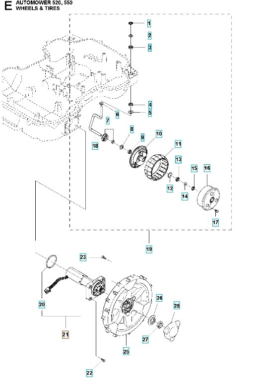 Moteur de reue Automower 450X Nera, 550(2023-)