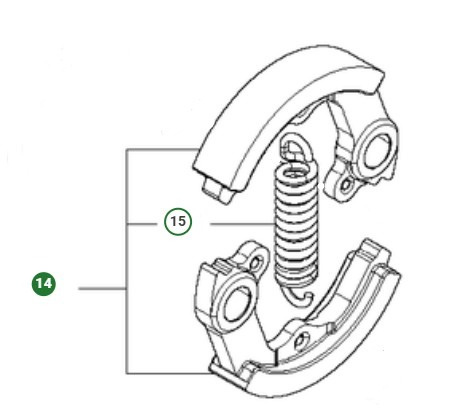 Embrayage Husqvarna 143R II, 541RS, 541RST