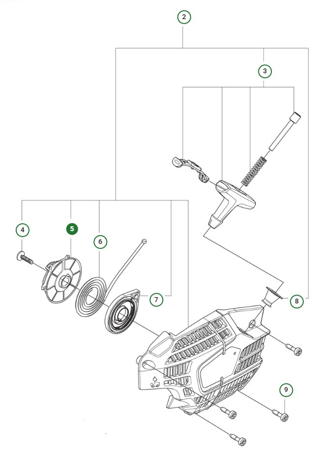 Poulie de démarreur 39 cm3