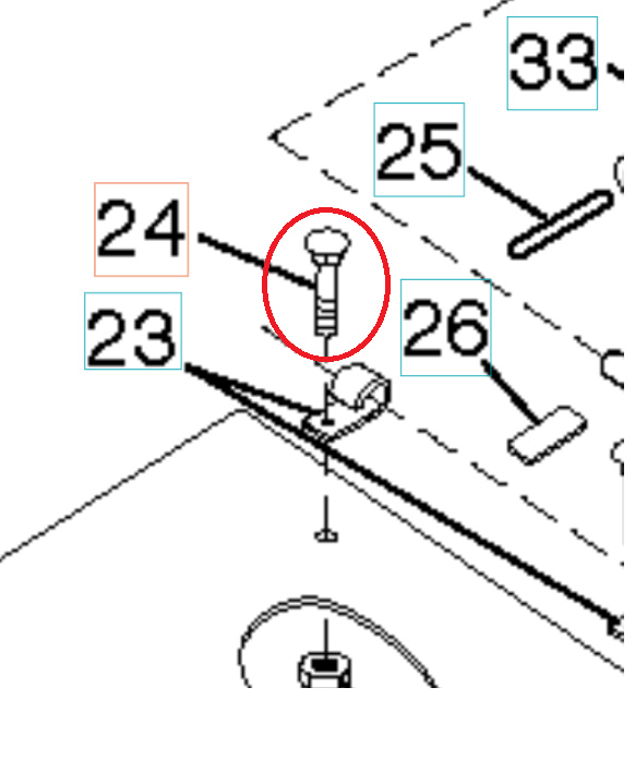 Boulon, 1/4-20X1/2 8721404-04