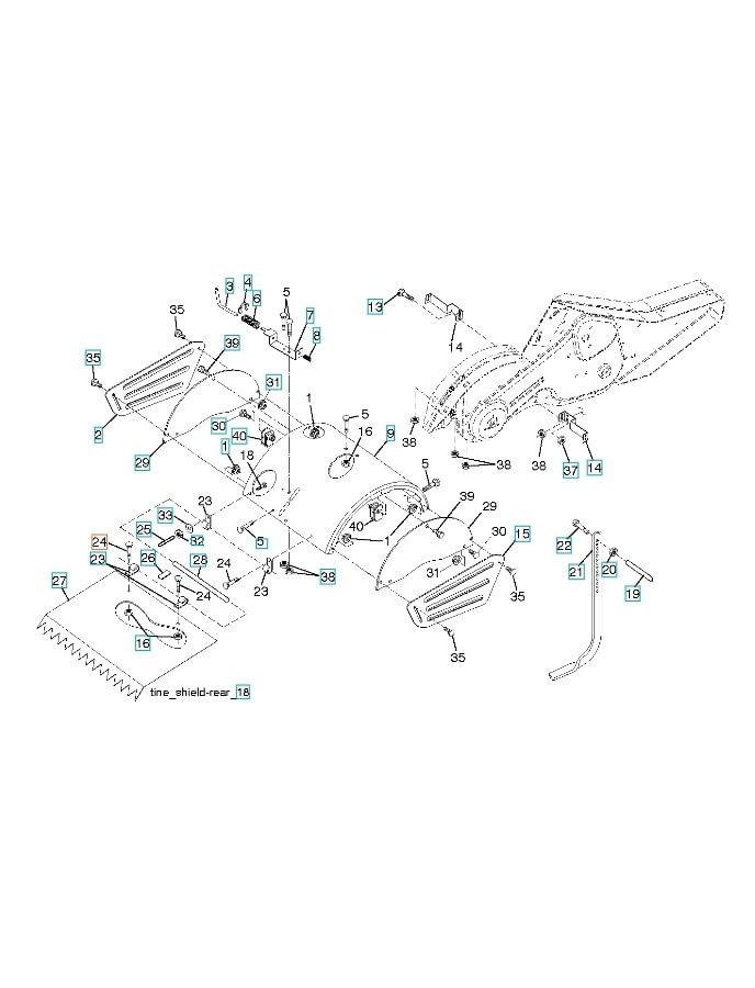 Boulon, 1/4-20X1/2 8721404-04